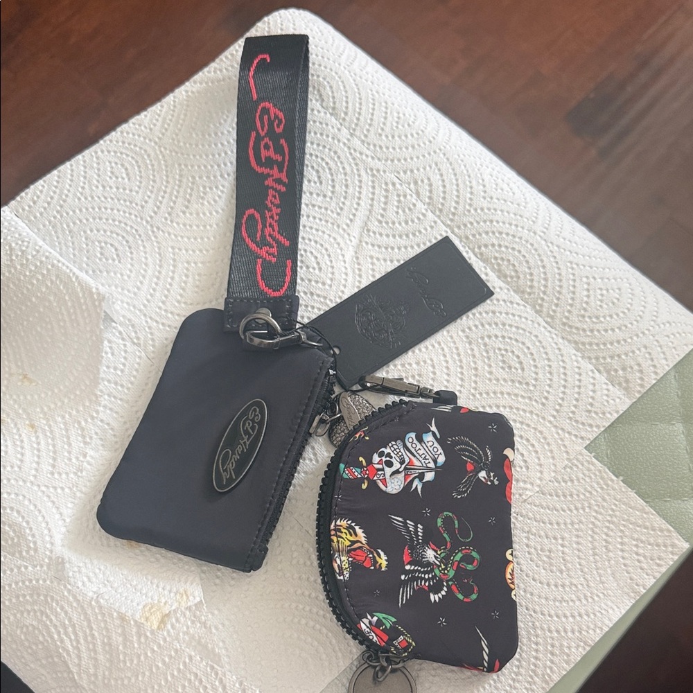 Ed Hardy Black and Red Keychain Set